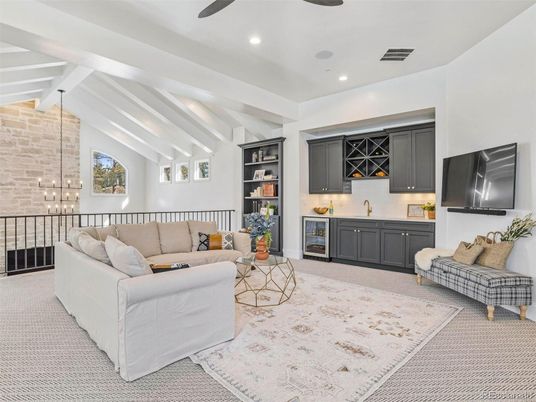 Interior, Living room, Recessed Lighting, Stone Walls