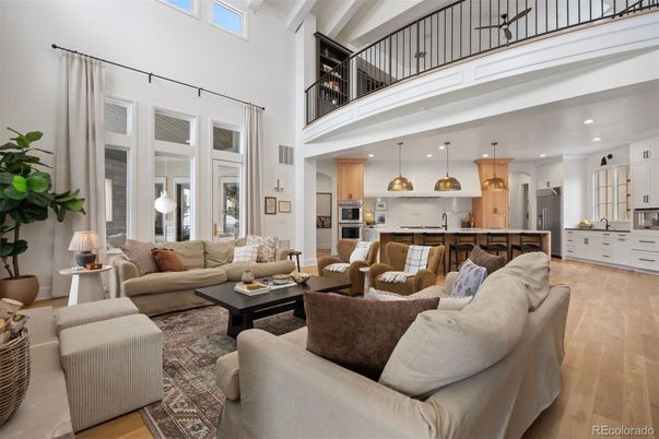 Interior, Kitchen, Living room, Pendant Lights, Recessed Lighting, Stainless Steel Appliances, Wood Texture Flooring