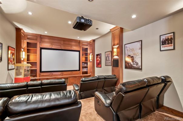 Home Theatre Room, Interior, Projection Screen, Recessed Lighting, Theatre Room