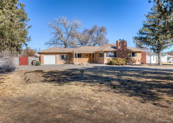 Attached, Backyard, Detached Garage, Exterior, Facade, Brick Facade, Ranch