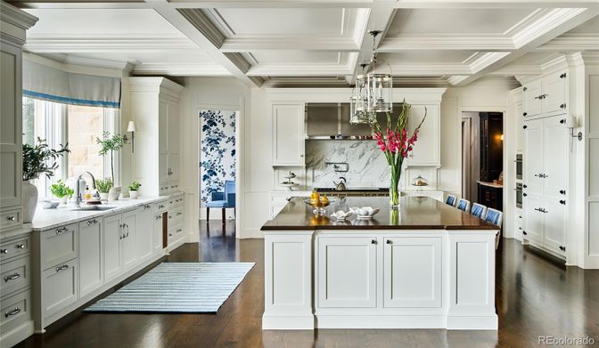 Interior, Kitchen, Pendant Lights, Wood Texture Flooring