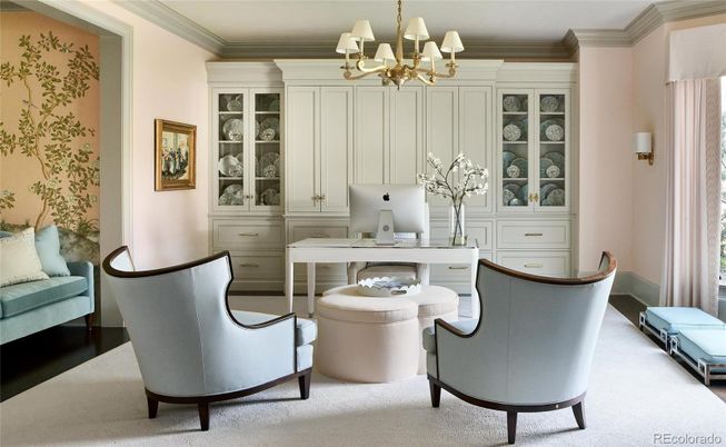 Chandelier, Home Office, Interior
