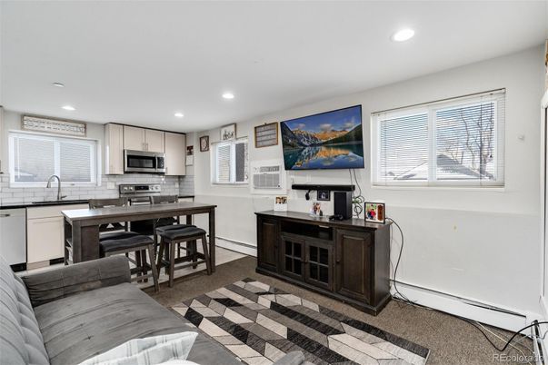 Dining room, Interior, Kitchen, Recessed Lighting, Stainless Steel Appliances
