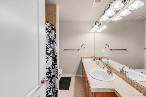 Bathroom, Dual Sink Vanities, Interior, Tile Countertops
