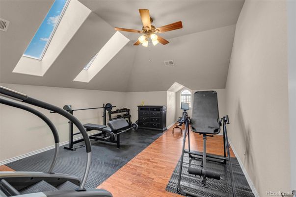 Fitness Equipment, Interior, Wood Texture Flooring
