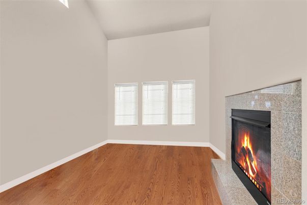 Empty room, Fireplace, Interior, Wood Texture Flooring