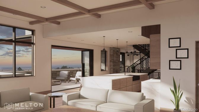 Interior, Pendant Lights, Recessed Lighting, Water, Wooden Beams, Wood Texture Flooring