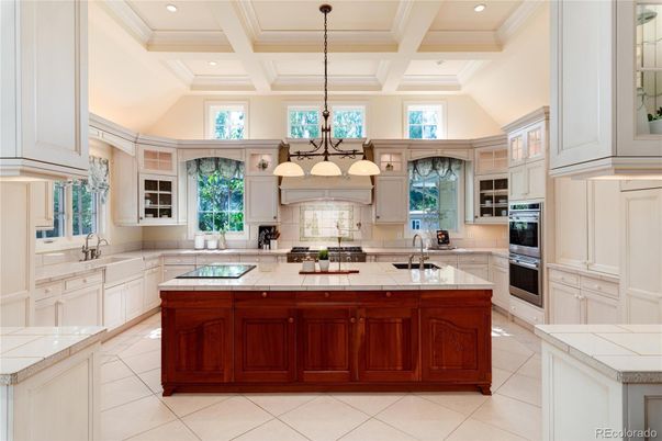 Interior, Kitchen, Pendant Lights, Recessed Lighting, Stainless Steel Appliances, Tile Countertops