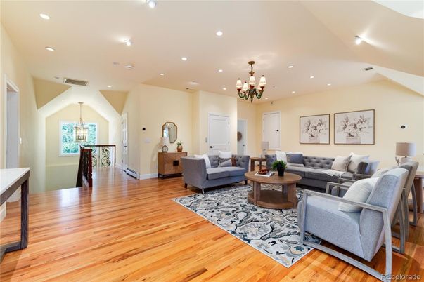 Chandelier, Interior, Living room, Recessed Lighting, Wood Texture Flooring