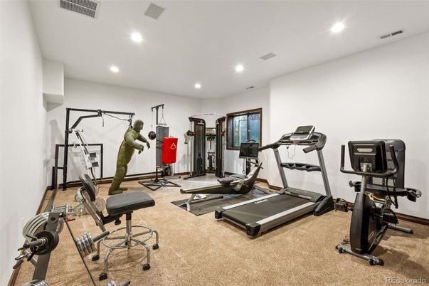 Fitness Equipment, Gym, Interior, Recessed Lighting