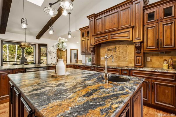 Interior, Kitchen, Pendant Lights, Wood Texture Flooring