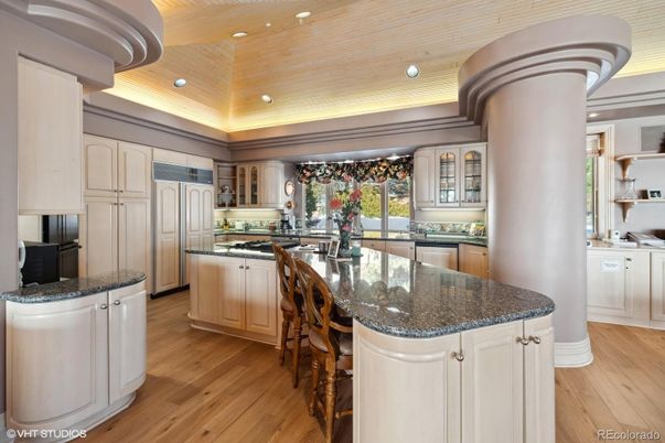 Interior, Kitchen, Recessed Lighting, Wooden Ceilings, Wood Texture Flooring