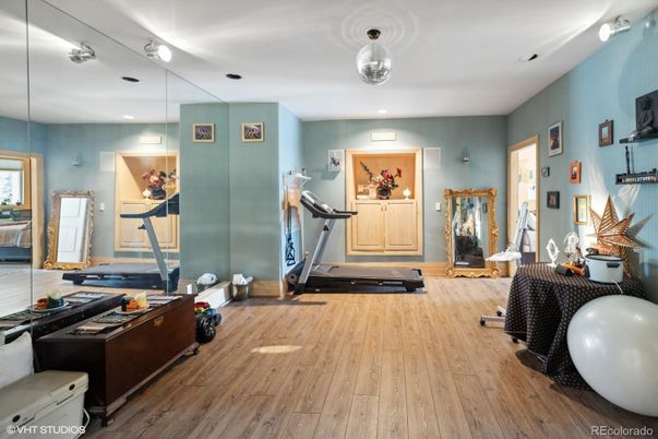 Fitness Equipment, Interior, Wood Texture Flooring