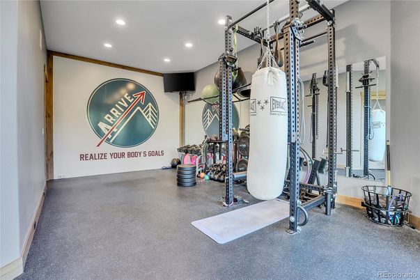 Fitness Equipment, Gym, Interior, Recessed Lighting