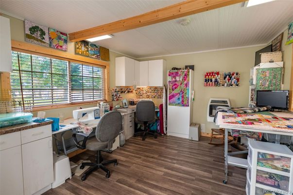 Home Office, Interior, Wooden Beams, Wood Texture Flooring
