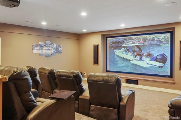 Home Theatre Room, Interior, Projection Screen, Recessed Lighting, Theatre Room