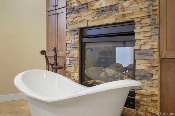 Bathroom, Free Standing Baths, Interior, Stone Walls