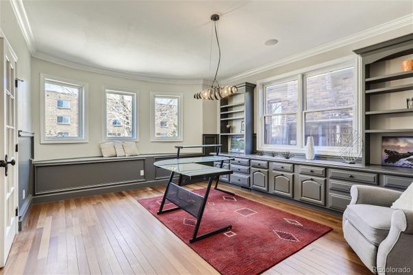 Chandelier, Game Room, Interior, Pendant Lights, Wood Texture Flooring