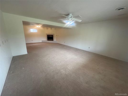 Empty room, Fireplace, Interior