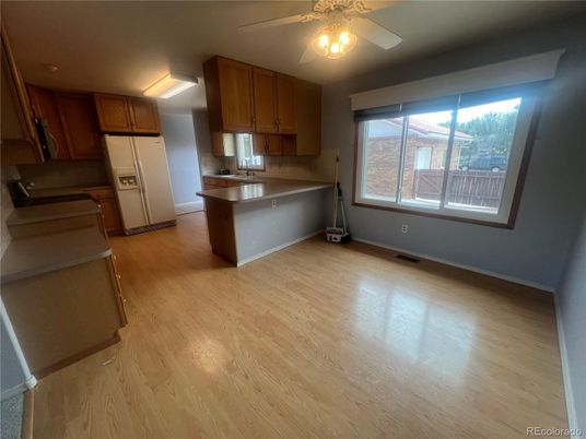 Interior, Kitchen, Wood Texture Flooring