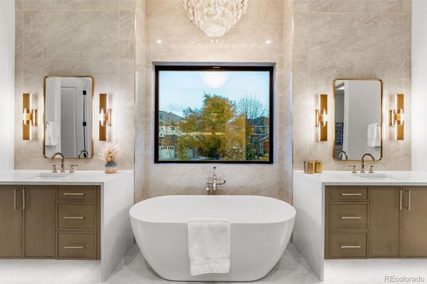 Bathroom, Dual Sink Vanities, Free Standing Baths, Interior