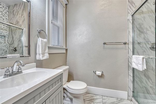 Bathroom, Glass Shower, Interior, Marble, Marble Walls