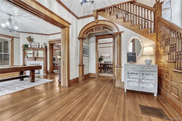 Chandelier, Interior, Wood Texture Flooring