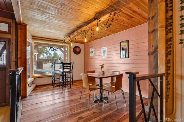 Dining room, Interior, Wooden Ceilings, Wood Texture Flooring, Wooden Walls
