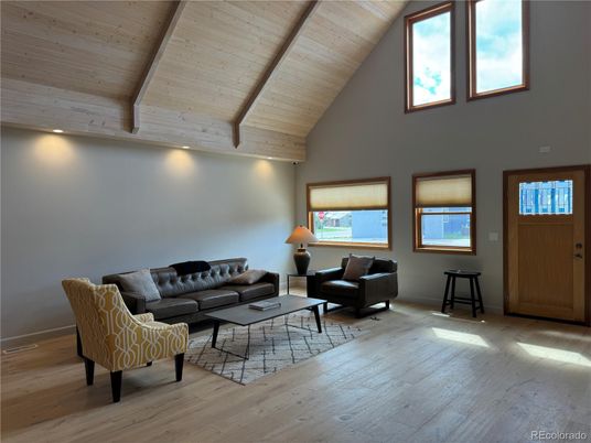Interior, Living room, Recessed Lighting, Wooden Beams, Wooden Ceilings, Wood Texture Flooring