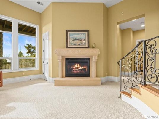 Empty room, Fireplace, Interior, Recessed Lighting