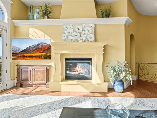 Fireplace, Interior, Wood Texture Flooring