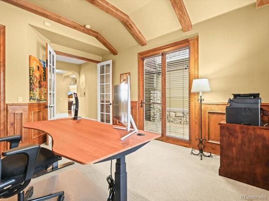 Home Office, Interior, Wooden Beams