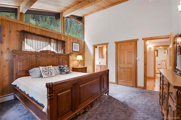 Bedroom, Interior, Wooden Beams, Wooden Ceilings, Wooden Walls