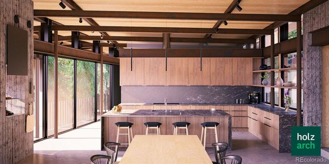 Interior, Kitchen, Wooden Beams