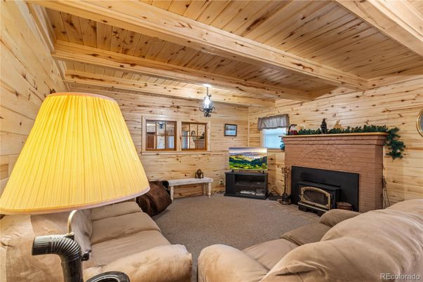 Fireplace, Interior, Living room, Wooden Beams, Wooden Ceilings, Wooden Walls
