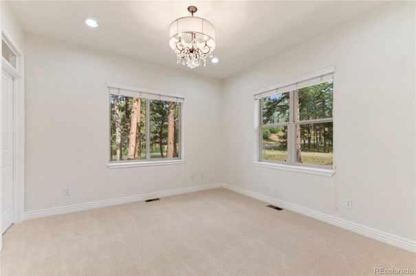 Chandelier, Empty room, Interior, Recessed Lighting