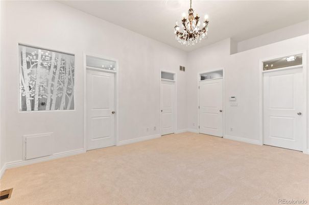 Chandelier, Empty room, Interior