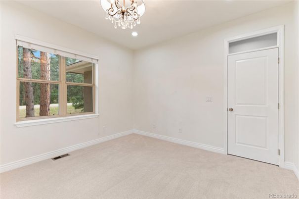 Chandelier, Empty room, Interior