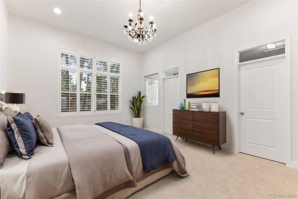 Bedroom, Chandelier, Interior, Recessed Lighting