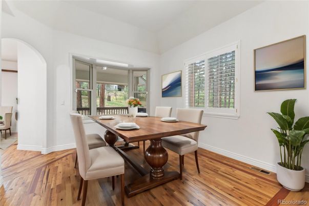 Dining room, Interior, Wood Texture Flooring