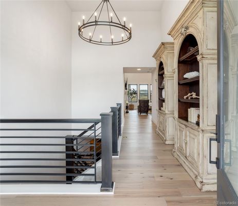 Chandelier, Interior, Recessed Lighting, Wood Texture Flooring