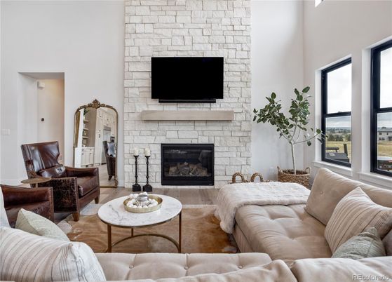 Fireplace, Interior, Living room, Stone Walls
