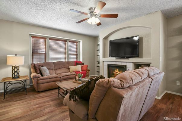 Fireplace, Interior, Living room, Wood Texture Flooring
