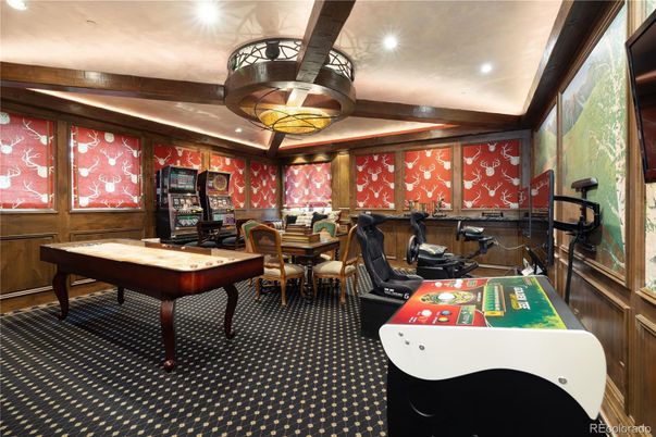 Dining room, Game Room, Interior, Recessed Lighting