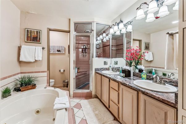 Bathroom, Dual Sink Vanities, Glass Shower, Interior