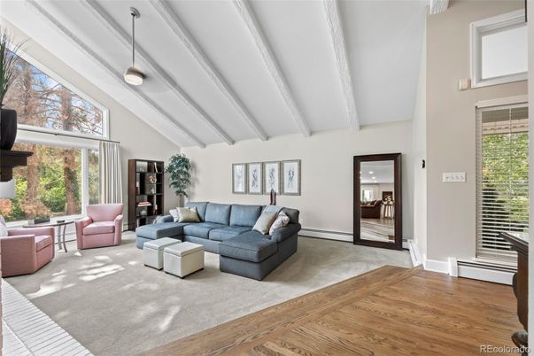 Interior, Living room, Pendant Lights, Wood Texture Flooring