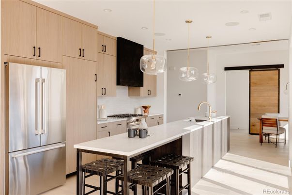Interior, Kitchen, Pendant Lights, Recessed Lighting, Stainless Steel Appliances