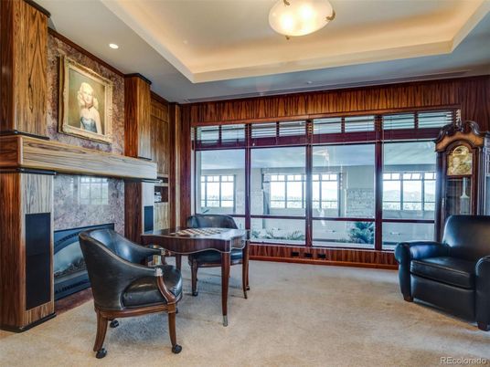 Fireplace, Interior, Recessed Lighting, Wooden Walls