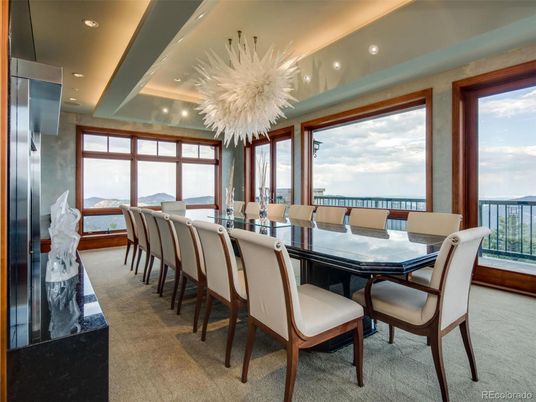 Chandelier, Dining room, Interior, Recessed Lighting