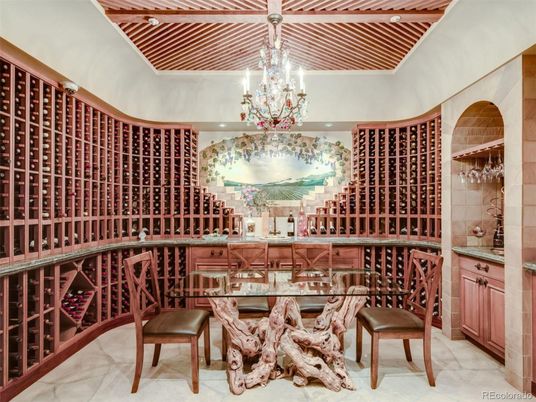 Chandelier, Interior, Recessed Lighting, Wine Storage